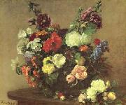 Henri Fantin-Latour Bouquet de Fleurs Diverses Spain oil painting reproduction